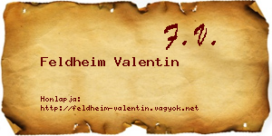 Feldheim Valentin névjegykártya